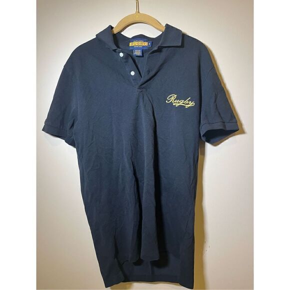 Ralph Lauren Polo Rugby Shirt Mens S Big Pony  Slim Fit Script Logo - Picture 1 of 2